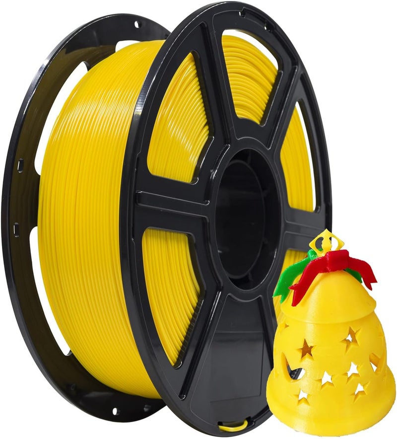 FLASHFORGE PLA Filament 1.75mm, 3D Printer Filament 1kg (2.2lbs) Spool, Dimensional Accuracy +/- 0.02mm, 3D Printing Filament Easy to Use and Fits for Most FDM 3D Printers (Yellow) - Image 1